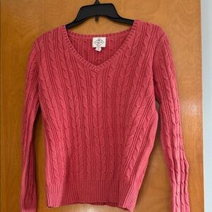 St. John's Bay V-Neck Sweater in Rose